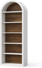 LITTLE TREE 6-Tier Bookcase, Large Freestanding Wooden Open Bookcase Bookshelf - Image 8