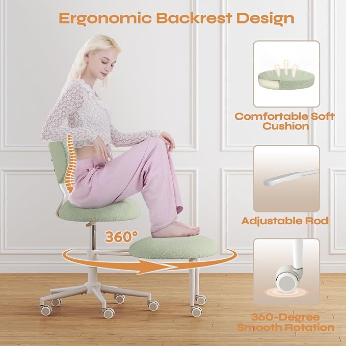 Pinmoco Ergonomic Cross Legged Office Chair - Image 4
