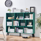 LEYAOYAO 10 Cube Bookshelf, 3 Tier Vintage 55" Wide Bookcase - Image 3