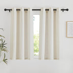 NICETOWN Natural Linen 54 inches Long Curtains by NICETOWN