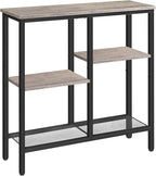 HOOBRO Narrow Console Table, Sofa Table, 4-Tier Industrial Entryway Table by HOOBRO