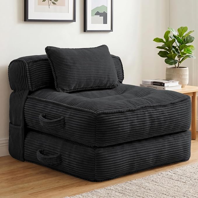 Folding Sofa Bed, Convertible Sleeper Chair by Unknown