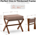 BAMBOOHOMIE Foldable Foot Stool Ottoman, Modern Foot Rest - Image 3