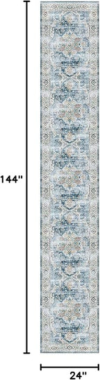 Madane Washable Runner Rugs 2x12 Long - Image 2