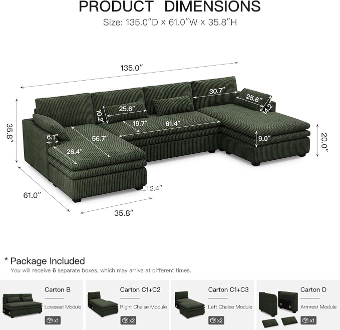 Belffin Large Modular Sectional Sofa - Image 2