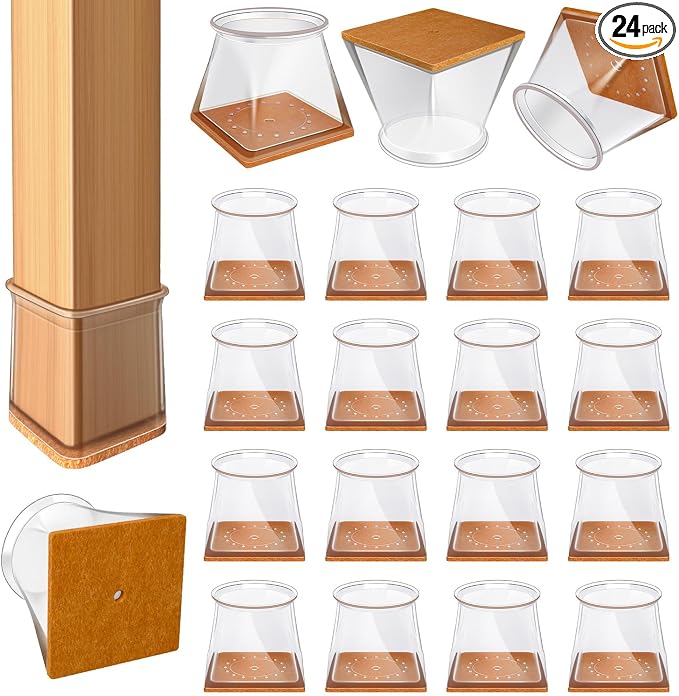 24 Pcs Chair Leg Floor Protectors by VIUME