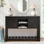 Black Farmhouse Entryway Table, Rustic Hallway Table - Image 3