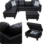 97.5" L Shaped Couch Set, Modular Sectional Couches - Image 3
