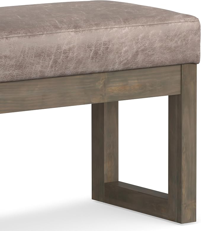 SIMPLIHOME Milltown Small Ottoman Bench - Image 9