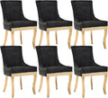 Upholstered Dining Chairs Set of 6, Modern Fabric Side Chairs by MZDOO