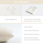 Crumbs Home Modern Farmhouse Fall Linen Indoor Outdoor Throw Pillow Cover Only - Image 5