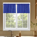 SpaceDresser Basic Rod Pocket Sheer Voile Window Curtain Panels Sapphire 1 Pair by SpaceDresser