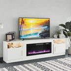 PRETZI Fireplace TV Stand with 36" Fireplace Up to 90" TVs, Remote Control by PRETZI