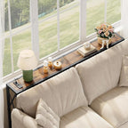 Gewudraw Console Table with Oulets and USB Ports, 55.1" Sofa Table Behind Couch - Image 4