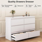 Jocoevol White 6 Drawer Dresser - Image 4