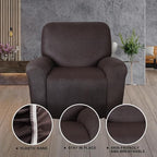 ANARACHON Leather Look Recliner Chair Covers Stay in Place 4-Piece Recliner - Image 5