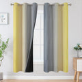 Grey and Yellow Ombre Blackout Curtains by ESTELARTEXTILER