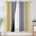 Grey and Yellow Ombre Blackout Curtains by ESTELARTEXTILER