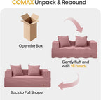 COMAX Futon Sofa Bed, 4‑in‑1 Convertible Sofa Bed, Folding Boneless Couches - Image 6
