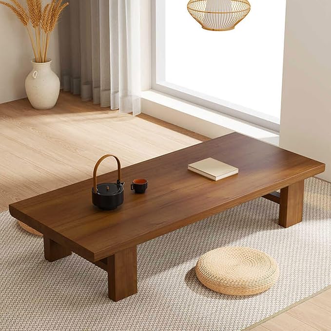Japanese Modern Tatami Coffee Table, Solid Wood Tatami Tables, by Yidlkecqey