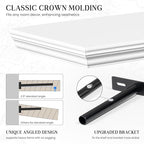 Fun Memories Floating Shelves 55 Inch Long, 9.3 Inch Deep Classic Crown Molding - Image 3
