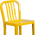 Flash Furniture Commercial Grade 24" High Yellow Metal Indoor-Outdoor Counter - Image 9