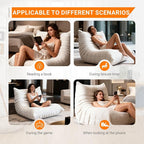 Giant Bean Bag Chair for Adults, Comfy Chair for Bedroom, Memory Foam Chair - Image 5
