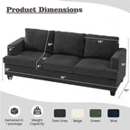 Apicizon 3-Seater Sofa & 3-Seater Sofa, 2 Piece Set Comfy Couch - Image 2