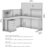 Bush Business Furniture Office in an Hour 65W L Shaped Cubicle Desk - Image 3