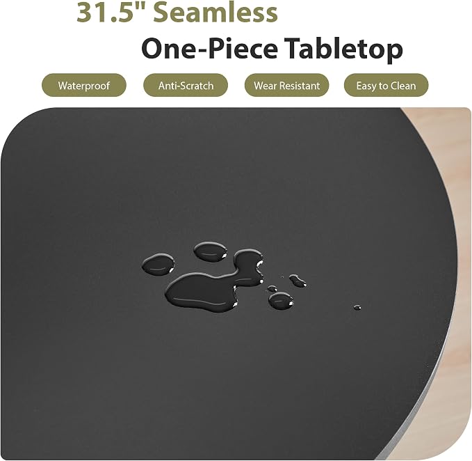 31.5" Round Dining Table for 2-4, Modern Kitchen Table - Image 5