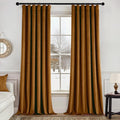 MIULEE Velvet Curtains 50W x 84L 2 Panels Golden Brown Blackout Curtains | by MIULEE