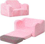 MeMoreCool Glowing Unicorn Kids Chair, 2-in-1 Glow in the Dark Kids Couch Fold by MeMoreCool