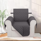 Reversible Recliner Chair Covers, Dark Grey | Chair Covers - Image 2
