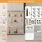 LFT HUIMEI2Y Glass Display Cabinet 12 Shelves - Image 4