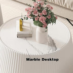 26.77" Marble Coffee Table, Modern Cup Shaped Coffee Table - Image 7