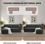 KCGKCG 93" L Shaped Sleeper Sofa Bed, Pull Out Sectional Couch - Image 6