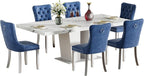 Henf 7 Pieces Faux Marble Dining Table Set - Image 8