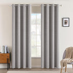 MIULEE 100% Blackout Linen Curtains by MIULEE