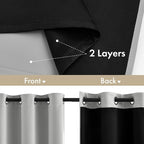 MIULEE Light Grey 40x84 Inch 100% Blackout Curtains - Image 3