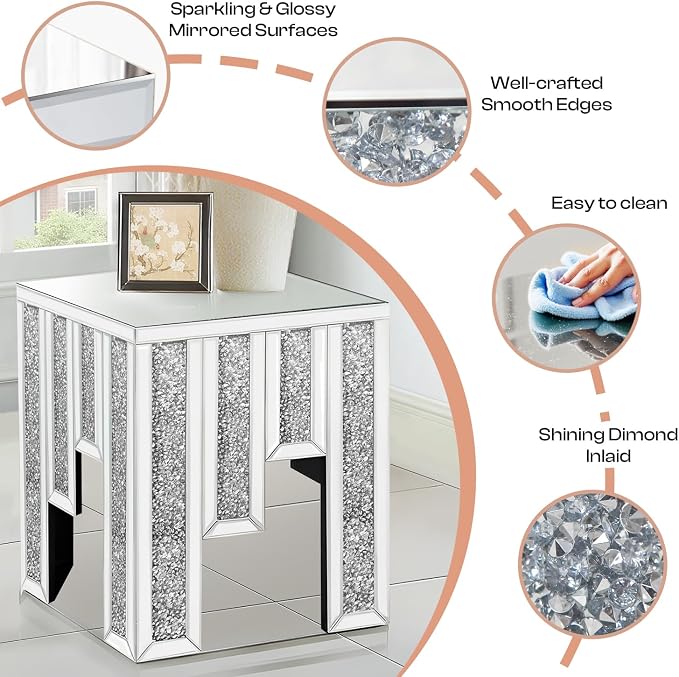 Crushed Diamond Side Table - Image 3