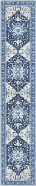 Yamaziot Washable Runner Rug, 2x10 Non-Slip Boho Vintage Hallway Rug Runner - Image 3