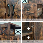 FiveWillowise Rustic Brown Farmhouse Storage Cabinet - Image 6