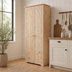 From the Tree Furniture Solid Pine Pantry Cabinet — 72" Tall Unfinished Kitchen - Image 6