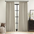 MIULEE Burlywood Birch Pinch Pleated 100% Blackout Curtains 40x90 Inches | Room by MIULEE