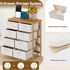 Giantex 8 Drawers Dresser for Bedroom, Bamboo Fabric Storage Tower - Image 5