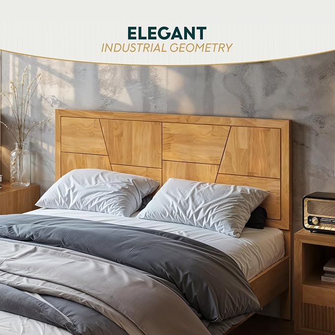 Bme Trapeze King Bed Frame – Modern Solid Wood Bed - Image 4