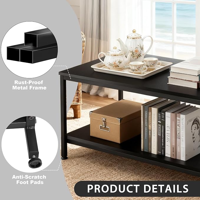 ZenStyle Industrial Coffee Table - Image 7