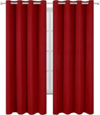 Red Thermal Blackout Curtains/52 x 108 Inch/Set of 2 Panels Room Darkening - Image 2