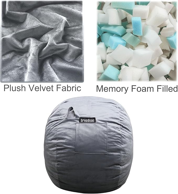 Bean Bag Chairs, Memory Foam Stuffing Bean Bag Chair - Image 2