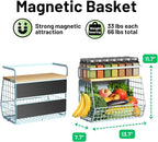 Magnetic Shelf for Fridge with Wood Lid, Fruit Potato and Onion Storage Bins - Image 5